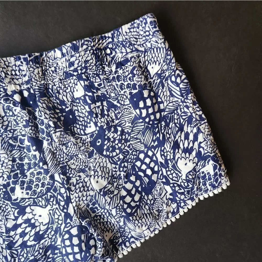 Lilly Pulitzer Blue Rayon Soft Shorts